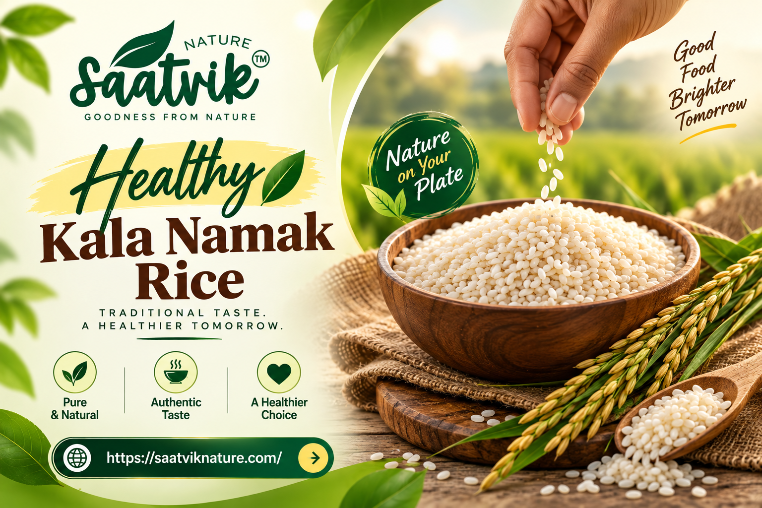 kala namak rice from Saatvik Nature