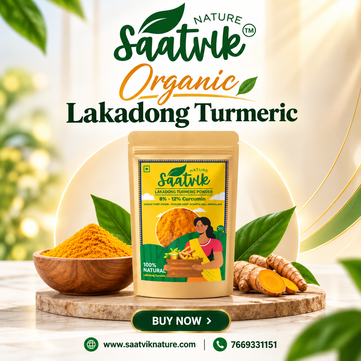 lakadong turmeric saatvik nature